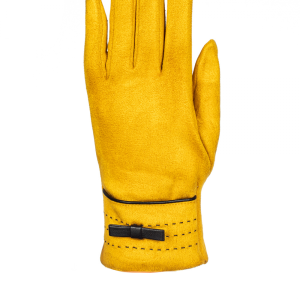 Дамски ръкавици Picty жълт цвят, 2 - Kalapod.bg